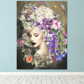 レディ・フラワー キャンバスプリント (インサイチュ (ウッドフロア))