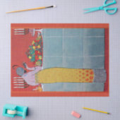 レディ＆フルーツ テーブル セット アールデコ ビューティー ファッション 薄葉紙 (クラフト)