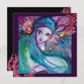 レディ ブルー マスク マスカレード パーティー, 赤紫の渦巻き 招待状 (正面/裏面)