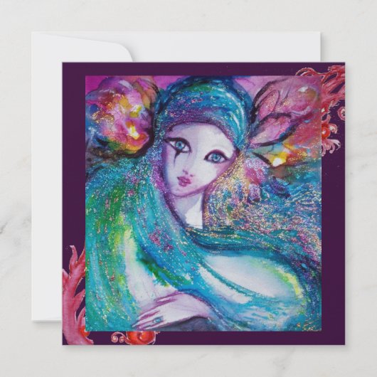 レディ ブルー マスク マスカレード パーティー, 赤紫の渦巻き 招待状 (正面)