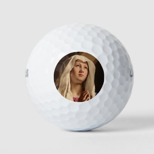 レディ・マドンナ祈ズ(ヴァージン・メアリー) （クリスチャン・アート） ゴルフボール (正面)