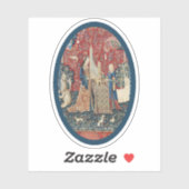 レディ&ユニコーン（ヒアリング）ビニールステッカー シール (シート)