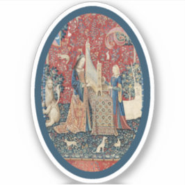 レディ&ユニコーン（ヒアリング）ビニールステッカー シール