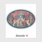 レディ&ユニコーン（一望）ビニールステッカー シール (シート)