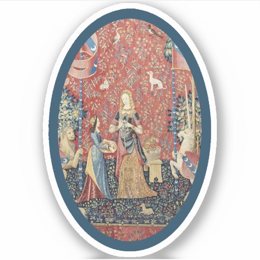 レディ&ユニコーン(匂い)ビニールステッカー シール (正面)