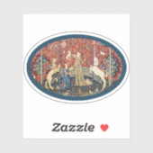 レディ&ユニコーン(味)ビニールステッカー シール (シート)