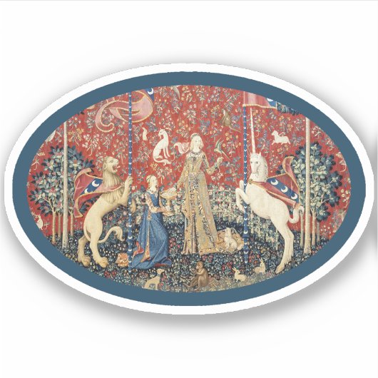 レディ&ユニコーン(味)ビニールステッカー シール (正面)