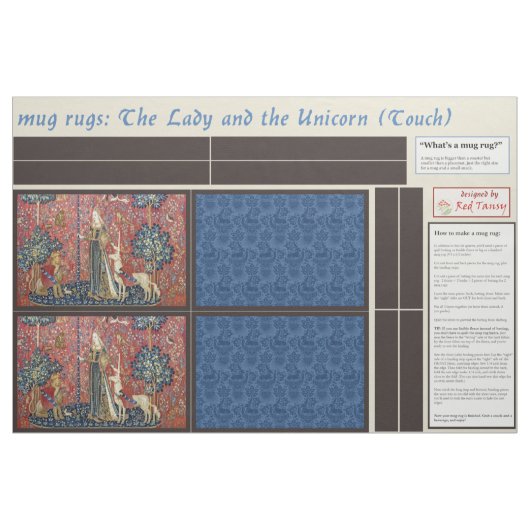 レディ&ユニコーンDIYマグラグ ファブリック (ファットクウォーター)