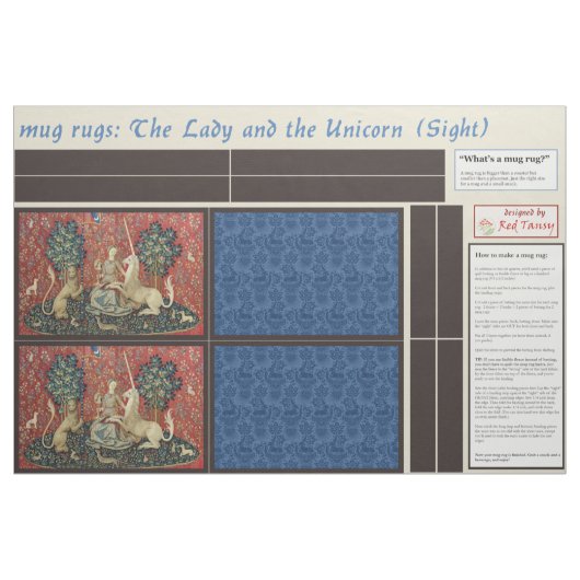 レディ&ユニコーンDIYマグラグ ファブリック (ファットクウォーター)