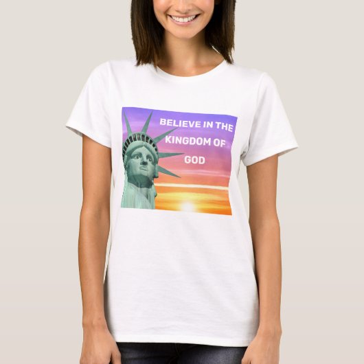 レディ・リバティと神の国 Tシャツ (正面)