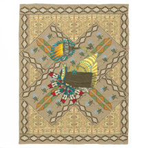 「レディ・リバティ・オブ・ザ・ウエスト」フリースブランケット