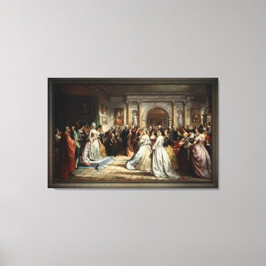 レディ・ワシントンの披露宴・デイby D. Huntington キャンバスプリント (正面)