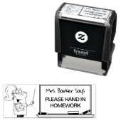 レディ・先生は…宿題を提出して下さい セルフインキングスタンプ (インサイチュ)