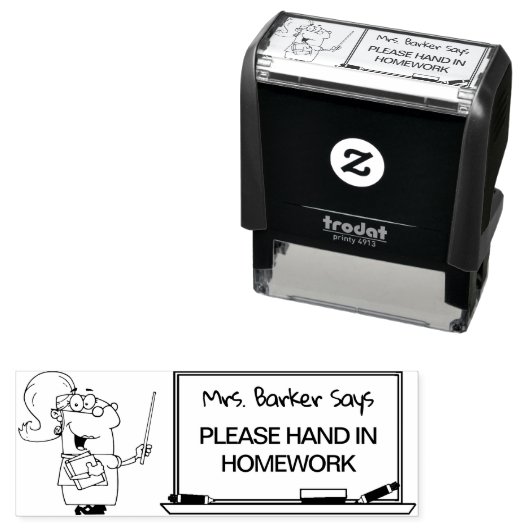 レディ・先生は…宿題を提出して下さい セルフインキングスタンプ (インサイチュ)