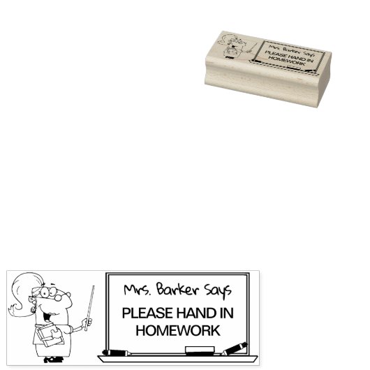 レディ・先生は…宿題を提出して下さい ラバースタンプ (押印)