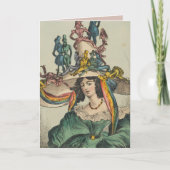 レディ - 折り紙グリーティングカード カード (正面)