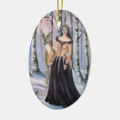 レディ《鳥》アメリカゴガラファンタジーアートバイルネラヴォワ セラミックオーナメント (左)
