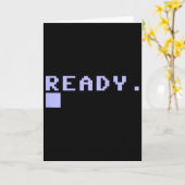 レディ C64 ホームコンピュータ 80年代 レトロ ゲーマー コーダー 思い出 カード (黄色い花)