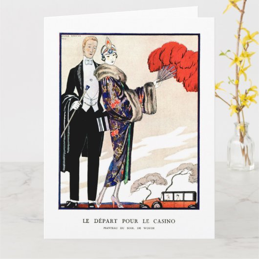 レデパートポールカジノバイジョージバルビエ カード (黄色い花)