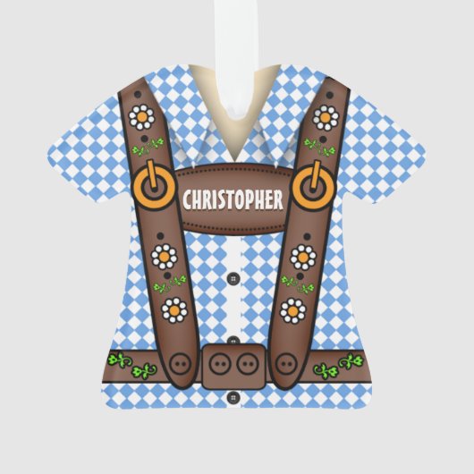 レデホおもしろいセパーソナライズされたン オーナメント (裏面)