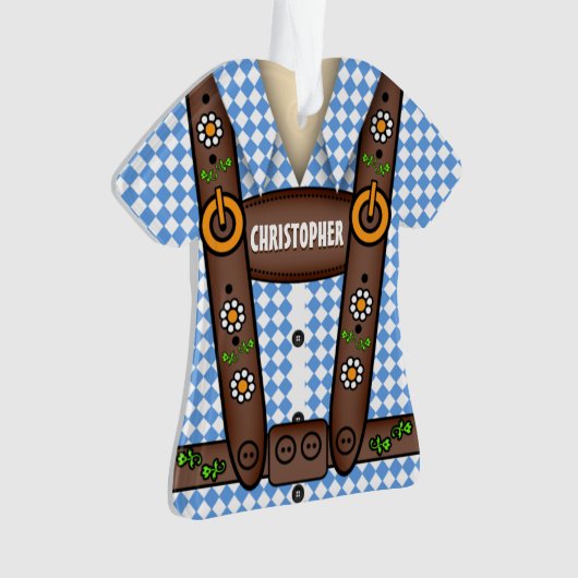 レデホおもしろいセパーソナライズされたン オーナメント (正面)