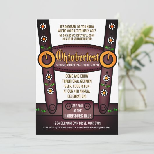レデホおもしろいセンオクトーバーフェストパーティの招待状 招待状 (スタンド正面)