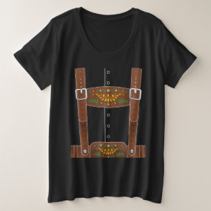 レデルホセンオクトーバーフェストドイツ文化ハロウィーン プラスサイズTシャツ