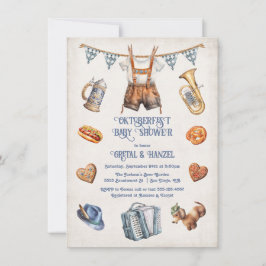 レデルホセンオクトーバーフェストベビーシャワー 招待状