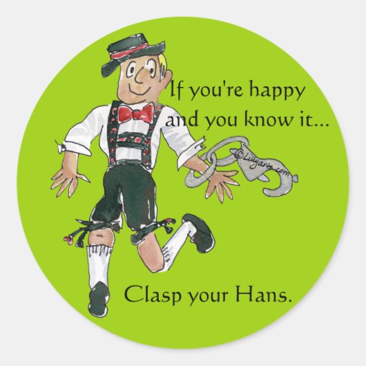 レデルホセンオクトーバーフェスト封筒用シールステッカー ラウンドシール (正面)