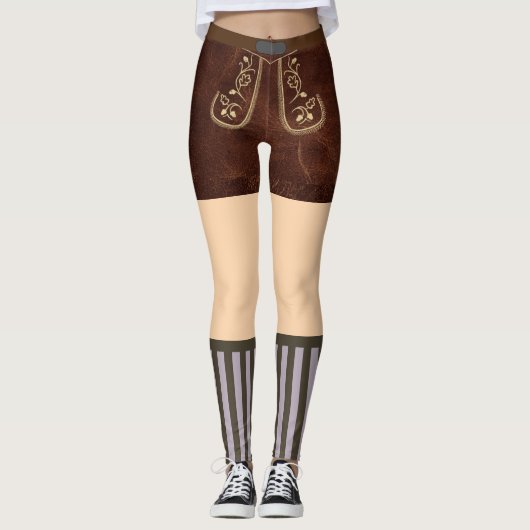 レデルホセンオクトーバーフェスト衣装レギンス レギンス (正面)