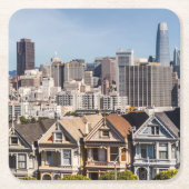 レデ色彩の鮮やかィースホームズインサンフランシスコ スクエアペーパーコースター (正面)