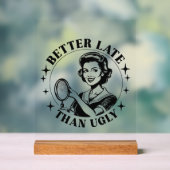 レトおもしろいかわいらしロ・レディ・ワード・アート アクリルサイン (ニュートラル)