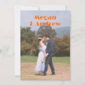 レトの結婚式の写真 招待状 (正面)