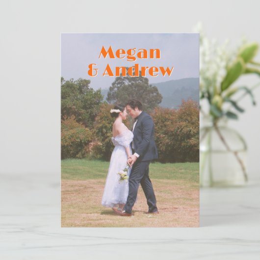 レトの結婚式の写真 招待状 (スタンド正面)