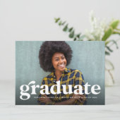 レトはっきりしたロ水平写真卒業 案内状 (スタンド正面)