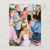 レトカッコいいヴィンテージbbqパーティー ポストカード (正面)