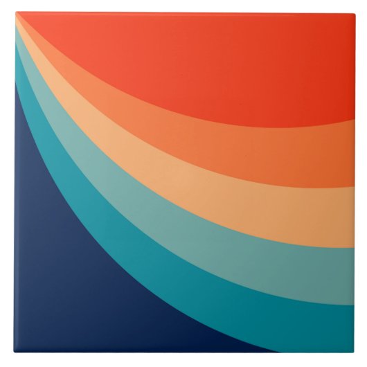 レトカラフルロ太陽光線 タイル (正面)