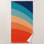 レトカラフルロ太陽光線  ビーチタオル (正面)