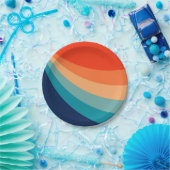 レトカラフルロ太陽光線 ペーパープレート (パーティー)