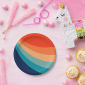 レトカラフルロ太陽光線 ペーパープレート (パーティー)