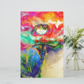 レトカラフル抽象芸術カラー水絵画色 便箋 (スタンド正面)