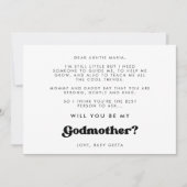 レトスタイリッシュトは私のゴッドマザーカードになる 招待状 (正面)