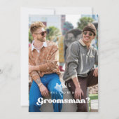 レトスタイリッシュルは私のgroomsman写真になる 招待状 (正面)
