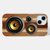レトスタイリッシュル木目スピーカー Case-Mate iPhoneケース (裏面 (横))