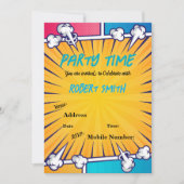 レトポップ・アートのアーパーソナライズされた招待状 招待状 (正面)