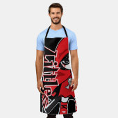 レトルズ赤エプロン エプロン (着用した状態)