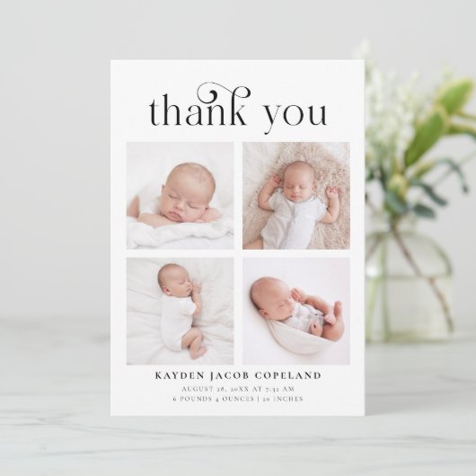 レトロありがとう旋回誕生発表写真 案内状 (スタンド正面)