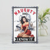 レトロいけなと私はそれを知っているクリスマスピンナップ サンキューカード (スタンド正面)