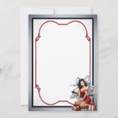 レトロいけなと私はそれを知っているクリスマスピンナップ 招待状 (裏面)