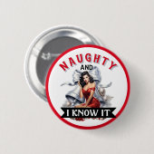 レトロいけなと私はそれを知っているクリスマスピンナップ 缶バッジ (正面&裏面)